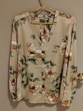 Floral Beige Blouse